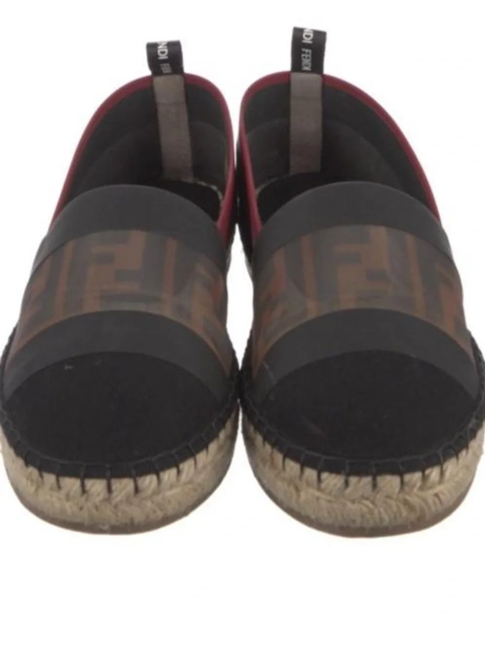 Fendi Brown & Black FF Logo Espadrilles